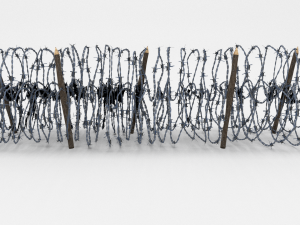 low poly barb wire obstacle 13 3D 모델