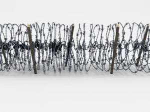 低聚倒刺铁丝障碍物 13 3D 模型