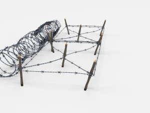 ostacolo con filo spinato basso 19 Modello 3D