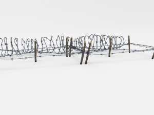 low poly barb wire obstacle 19 Modèle 3D