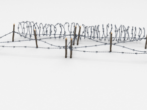 low poly barb wire obstacle 19 Modèle 3D