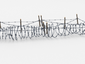 low poly barb wire obstacle 19 Modèle 3D