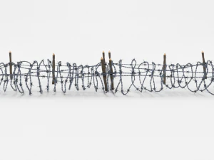 low poly barb wire obstacle 19 3D Model