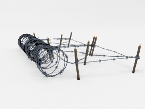 low poly barb wire obstacle 19 Modèle 3D