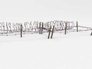 low poly barb wire obstacle 20 Modelo 3D