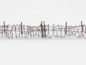 low poly barb wire obstacle 20 3D Model