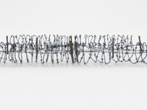 low poly barb wire obstacle 21 Modèle 3D