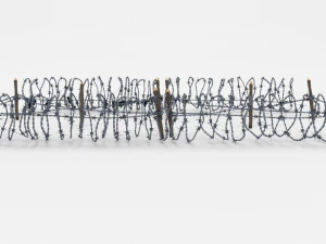 low poly barb wire obstacle 21 3D Model