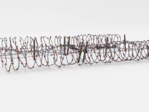 low poly barb wire obstacle 22 3D Model