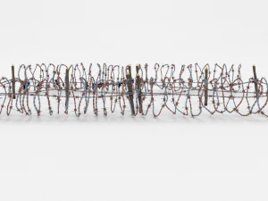 low poly barb wire obstacle 22 3D Model