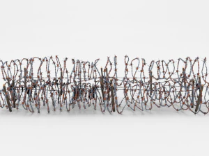 low poly barb wire obstacle 24 3D Model