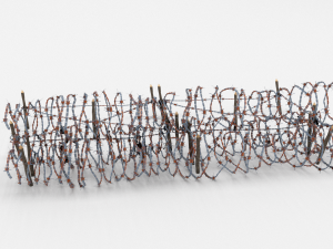 low poly barb wire obstacle 24 3D-Modell