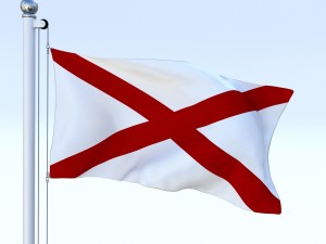 animated alabama flag Modelo 3D