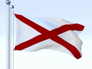 animated alabama flag 3D Модель