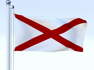 animated alabama flag 3D Модель