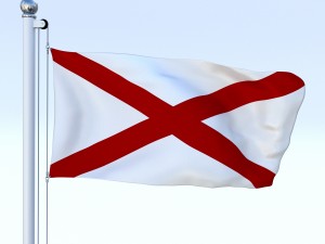 animated alabama flag 3D Модель