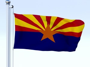 animated arizona flag 3D Model