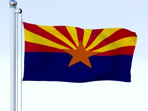 animated arizona flag Model 3D