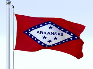 animated arkansas flag Model 3D