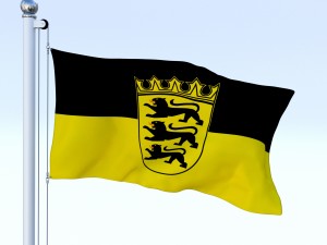 animated baden-wurttemberg german state flag 3D 모델