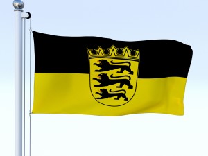 animated baden-wurttemberg german state flag 3D 모델