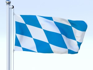 animated bavaria german state flag 3D Model