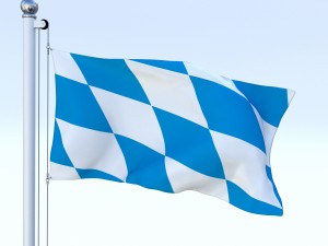 animated bavaria german state flag 3D Model