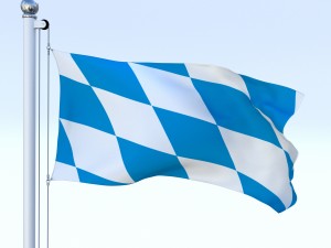 animated bavaria german state flag 3D Model