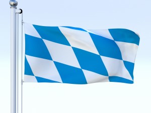 animated bavaria german state flag 3D Model