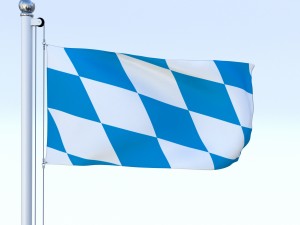 animated bavaria german state flag 3D Model
