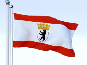 animated berlin german state flag 3D 모델