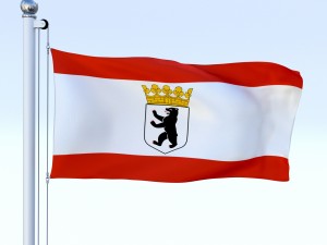 animated berlin german state flag 3D 모델