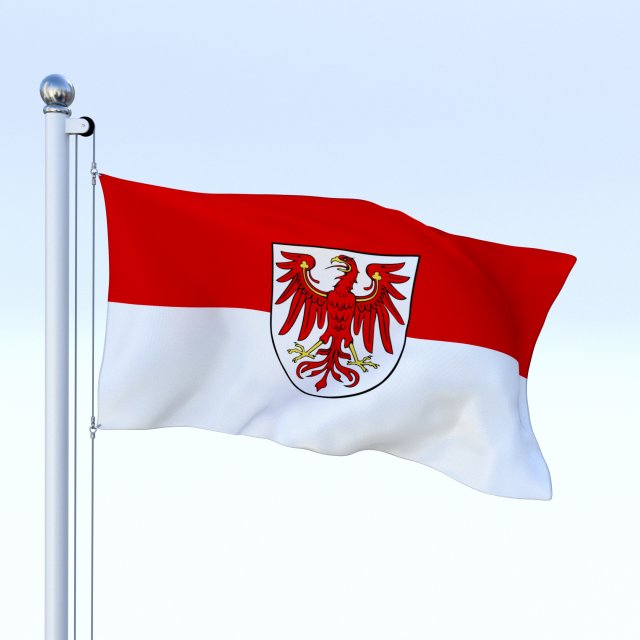 animated brandenburg german state flag Modèle 3D .c4d .max .obj .3ds .fbx .stl .blend 