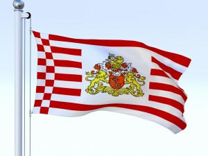 animated bremen german state flag 3D Model