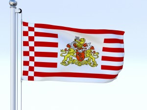 animated bremen german state flag 3D Model