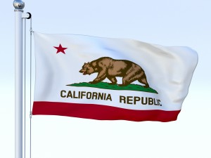 animated california flag 3D Model