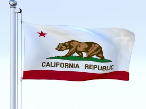 animated california flag Modelo 3D