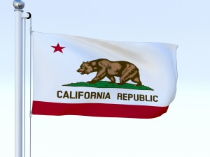 animated california flag Modelo 3D