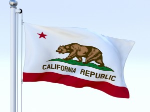 animated california flag Modelo 3D