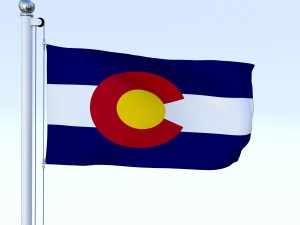 animated colorado flag Modèle 3D