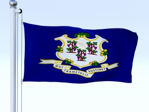 animated connecticut flag 3Dモデル