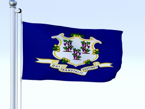 animated connecticut flag 3D Model
