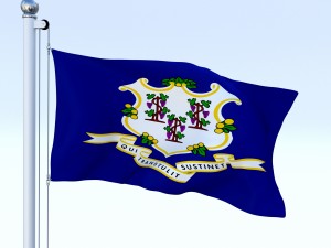 animated connecticut flag 3D Model