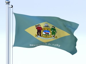 animated delaware flag 3D Модель