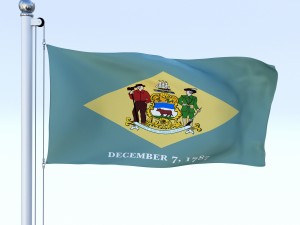 animated delaware flag 3D Модель