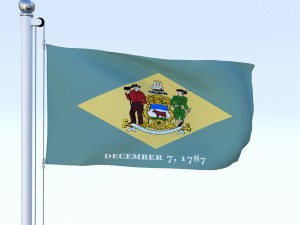 animated delaware flag 3D Модель