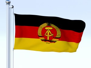 animated east germany flag 3D 模型
