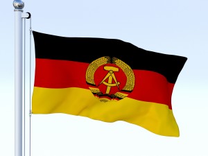 animated east germany flag 3D Model