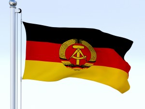 animated east germany flag 3D Model