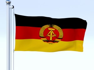 animated east germany flag 3D Model